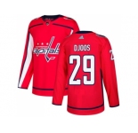 Men Adidas Washington Capitals #29 Christian Djoos Red Home Authentic Stitched NHL Jersey