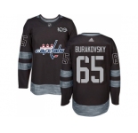 Men Adidas Washington Capitals #65 Andre Burakovsky Black 1917-2017 100th Anniversary Stitched NHL Jersey