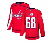 Men Adidas Washington Capitals #68 Jaromir Jagr Red Home Authentic Stitched NHL Jersey