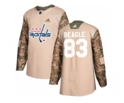 Men Adidas Washington Capitals #83 Jay Beagle Camo Authentic 2017 Veterans Day Stitched NHL Jersey