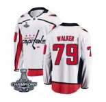 Men Washington Capitals #79 Nathan Walker Fanatics Branded White Away Breakaway 2018 Stanley Cup Final Champions NHL Jersey