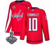 Men's Adidas Washington Capitals #10 Brett Connolly Premier Red Home 2018 Stanley Cup Final NHL Jersey