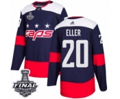 Men's Adidas Washington Capitals #20 Lars Eller Authentic Navy Blue 2018 Stadium Series 2018 Stanley Cup Final NHL Jersey