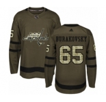 Men's Adidas Washington Capitals #65 Andre Burakovsky Authentic Green Salute to Service NHL Jersey