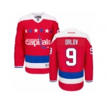 Men's Reebok Washington Capitals #9 Dmitry Orlov Authentic Red Third NHL Jersey