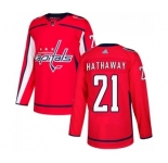 Men's Washington Capitals #21 Garnet Hathaway Adidas Authentic Home Jersey - Red