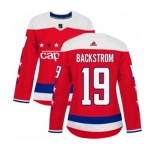 Women Adidas Washington Capitals #19 Nicklas Backstrom Premier Red Alternate NHL Jersey