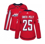 Women Adidas Washington Capitals #25 Devante Smith-Pelly Premier Red Home NHL Jersey