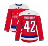 Women Adidas Washington Capitals #42 Martin Fehervary Premier Red Alternate NHL Jersey