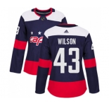 Women Adidas Washington Capitals #43 Tom Wilson Authentic Navy Blue 2018 Stadium Series NHL Jersey