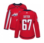 Women Adidas Washington Capitals #67 Riley Sutter Premier Red Home NHL Jersey