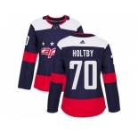 Women Adidas Washington Capitals #70 Braden Holtby Navy Authentic 2018 Stadium Series Stitched NHL Jersey