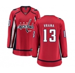 Women Washington Capitals #13 Jakub Vrana Fanatics Branded Red Home Breakaway NHL Jersey