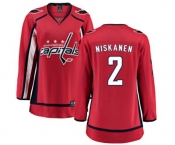 Women Washington Capitals #2 Matt Niskanen Fanatics Branded Red Home Breakaway NHL Jersey