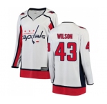 Women Washington Capitals #43 Tom Wilson Fanatics Branded White Away Breakaway NHL Jersey