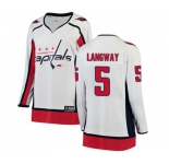 Women Washington Capitals #5 Rod Langway Fanatics Branded White Away Breakaway NHL Jersey