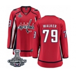 Women Washington Capitals #79 Nathan Walker Fanatics Branded Red Home Breakaway 2018 Stanley Cup Final Champions NHL Jersey
