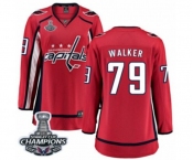 Women Washington Capitals #79 Nathan Walker Fanatics Branded Red Home Breakaway 2018 Stanley Cup Final Champions NHL Jersey