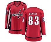 Women Washington Capitals #83 Jay Beagle Fanatics Branded Red Home Breakaway NHL Jersey