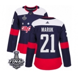 Women's Adidas Washington Capitals #21 Dennis Maruk Authentic Navy Blue 2018 Stadium Series 2018 Stanley Cup Final NHL Jersey