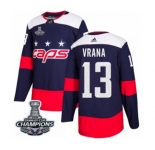 Youth Adidas Washington Capitals #13 Jakub Vrana Authentic Navy Blue 2018 Stadium Series 2018 Stanley Cup Final Champions NHL Jersey