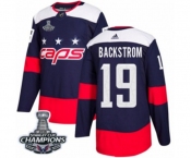 Youth Adidas Washington Capitals #19 Nicklas Backstrom Authentic Navy Blue 2018 Stadium Series 2018 Stanley Cup Final Champions NHL Jersey