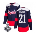 Youth Adidas Washington Capitals #21 Dennis Maruk Authentic Navy Blue 2018 Stadium Series 2018 Stanley Cup Final NHL Jersey