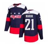 Youth Adidas Washington Capitals #21 Dennis Maruk Authentic Navy Blue 2018 Stadium Series NHL Jersey