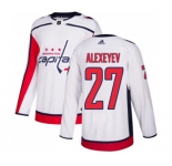 Youth Adidas Washington Capitals #27 Alexander Alexeyev Authentic White Away NHL Jersey