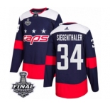 Youth Adidas Washington Capitals #34 Jonas Siegenthaler Authentic Navy Blue 2018 Stadium Series 2018 Stanley Cup Final NHL Jersey