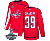 Youth Adidas Washington Capitals #39 Alex Chiasson Authentic Red Home 2018 Stanley Cup Final Champions NHL Jersey