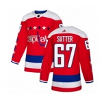 Youth Adidas Washington Capitals #67 Riley Sutter Authentic Red Alternate NHL Jersey