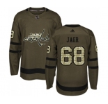 Youth Adidas Washington Capitals #68 Jaromir Jagr Authentic Green Salute to Service NHL Jersey