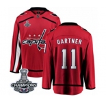 Youth Washington Capitals #11 Mike Gartner Fanatics Branded Red Home Breakaway 2018 Stanley Cup Final Champions NHL Jersey