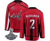Youth Washington Capitals #2 Matt Niskanen Fanatics Branded Red Home Breakaway 2018 Stanley Cup Final Champions NHL Jersey