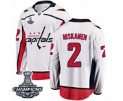 Youth Washington Capitals #2 Matt Niskanen Fanatics Branded White Away Breakaway 2018 Stanley Cup Final Champions NHL Jersey