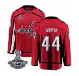 Youth Washington Capitals #44 Brooks Orpik Fanatics Branded Red Home Breakaway 2018 Stanley Cup Final Champions NHL Jersey