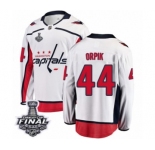 Youth Washington Capitals #44 Brooks Orpik Fanatics Branded White Away Breakaway 2018 Stanley Cup Final NHL Jersey