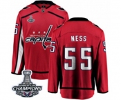 Youth Washington Capitals #55 Aaron Ness Fanatics Branded Red Home Breakaway 2018 Stanley Cup Final Champions NHL Jersey