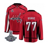 Youth Washington Capitals #77 T.J. Oshie Fanatics Branded Red Home Breakaway 2018 Stanley Cup Final Champions NHL Jersey