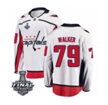 Youth Washington Capitals #79 Nathan Walker Fanatics Branded White Away Breakaway 2018 Stanley Cup Final NHL Jersey