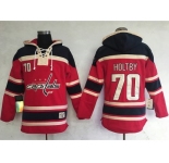 Washington Capitals #70 Braden Holtby Red Sawyer Hooded Sweatshirt Stitched NHL Jersey