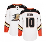 Anaheim Ducks #10 Corey Perry Authentic White Away Hockey Jersey