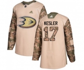 Anaheim Ducks #17 Ryan Kesler Authentic Camo Veterans Day Practice Hockey Jersey