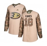 Anaheim Ducks #18 Patrick Eaves Authentic Camo Veterans Day Practice Hockey Jersey