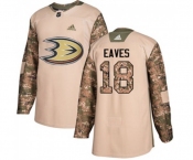 Anaheim Ducks #18 Patrick Eaves Authentic Camo Veterans Day Practice Hockey Jersey