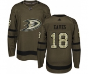 Anaheim Ducks #18 Patrick Eaves Authentic Green Salute to Service Hockey Jersey