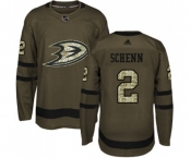 Anaheim Ducks #2 Luke Schenn Authentic Green Salute to Service Hockey Jersey