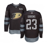Anaheim Ducks #23 Brian Gibbons Authentic Black 1917-2017 100th Anniversary Hockey Jersey