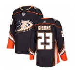 Anaheim Ducks #23 Brian Gibbons Authentic Black Home Hockey Jersey